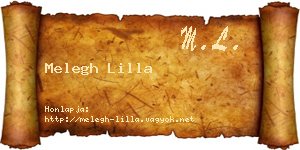 Melegh Lilla névjegykártya